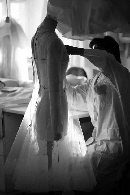 Draping Process on Dress Form