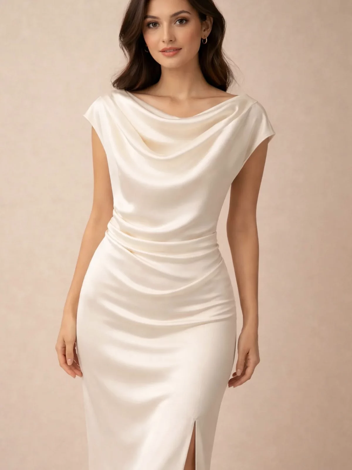 Cowl Drape Dress