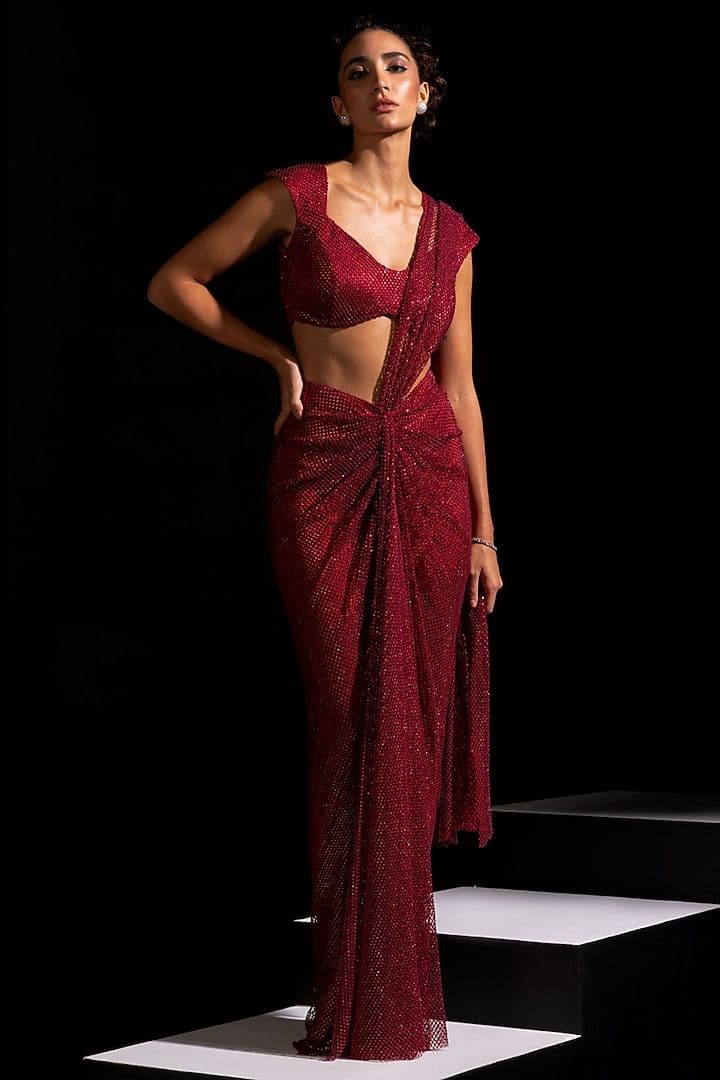 Pre Drape Saree