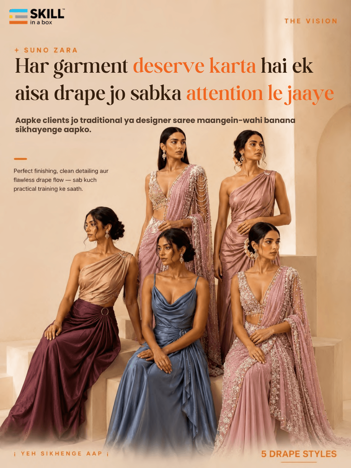 Draping Mastry Program brochure page 1