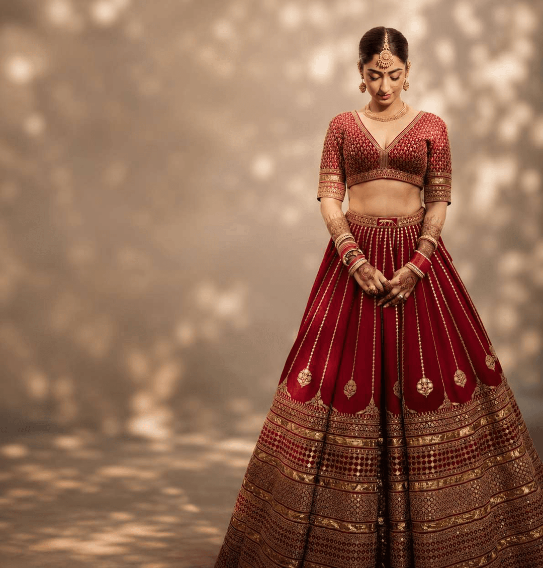 Broad Lace Circular Lehenga