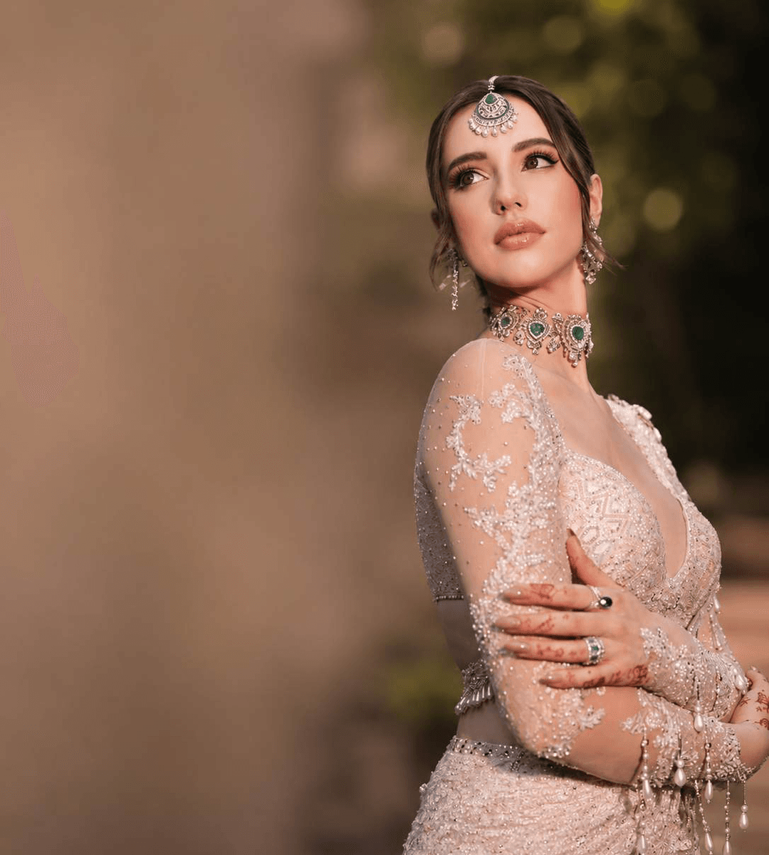 The Elegant Engagement Glam Look